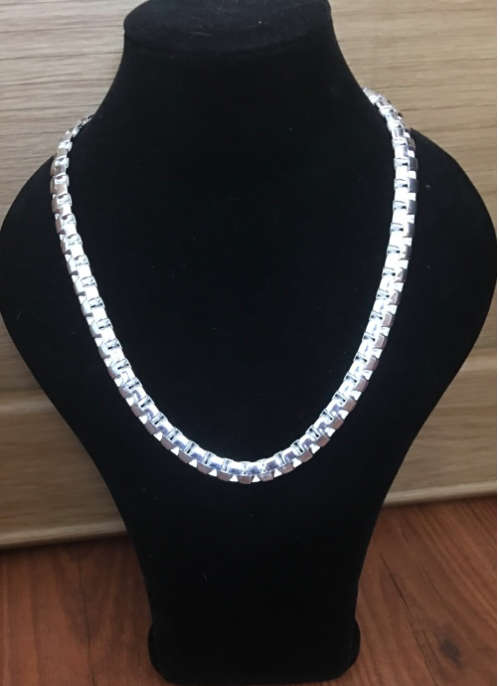 10mm Elegant 925 Sterling Silver Neck Chain Imported Filled Jewelry