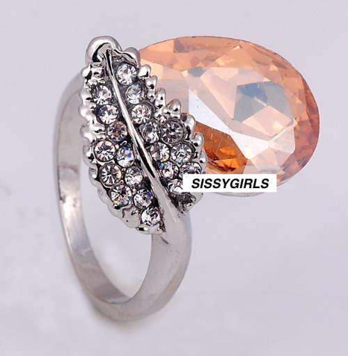 Flashing Cr. Citrine in 925 Sterling Silver Ring Imported Filled Jewelry