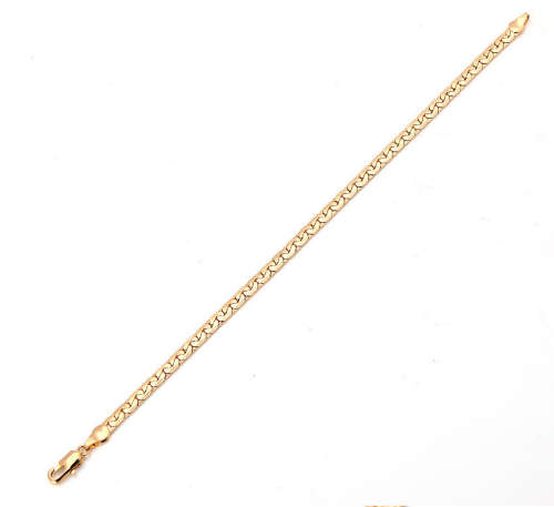 Classy 4mm 18ct Yellow Gold Filled Unisex Imported Bracelet