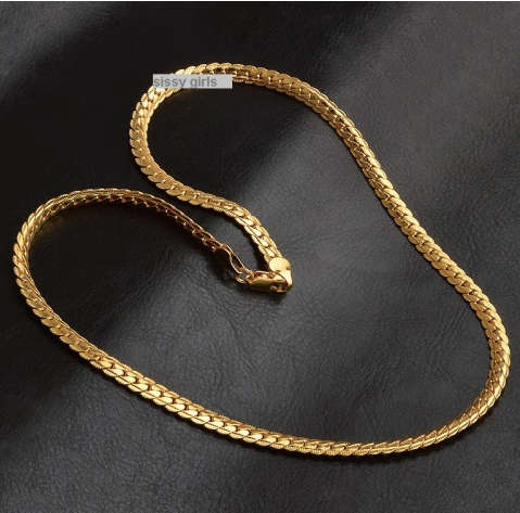 Quality Unisex 8mm 18ct Yellow Gold Filled Imported Neck Chain