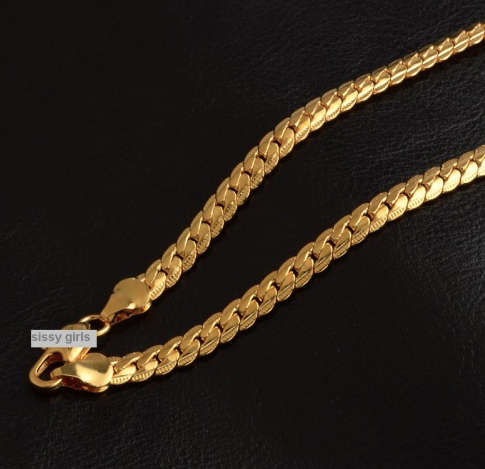 Quality Unisex 8mm 18ct Yellow Gold Filled Imported Neck Chain
