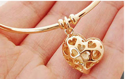 Elegant Diamante in 18ct Yellow Rolled Gold Open Cuff Bangle/Bracelet