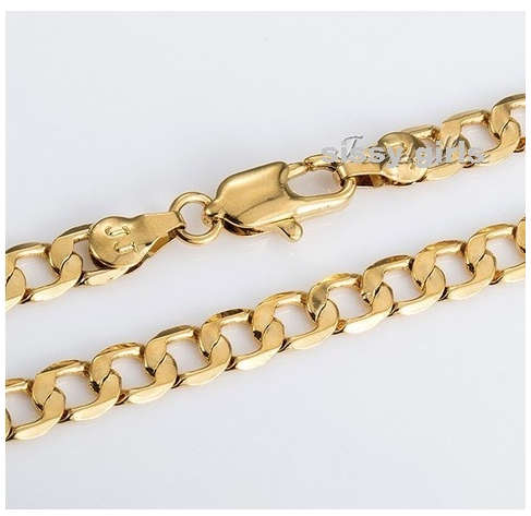 Quality Unisex 8mm 18ct Yellow Gold Filled Imported Neck Chain