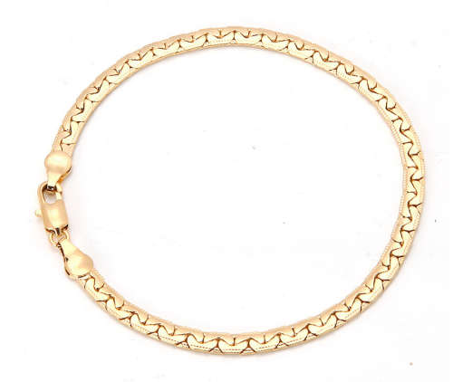 Classy 4mm 18ct Yellow Gold Filled Unisex Imported Bracelet
