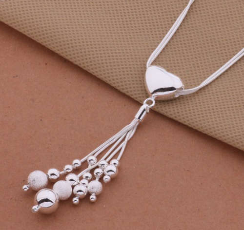 Glamorous 3 in 1 925 sterling Silver Neck Chain Imported Filled Jewelry