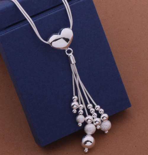 Glamorous 3 in 1 925 sterling Silver Neck Chain Imported Filled Jewelry