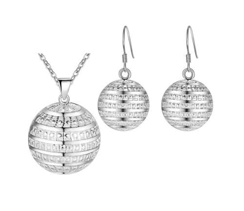 Stylish 925 Sterling Silver  Necklace and Earring Set Imported Filled