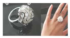 Eye Catching 925 Sterling Silver Rose Ring Imported Filled