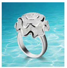 Eye Catching 925 Sterling Silver Rose Ring Imported Filled