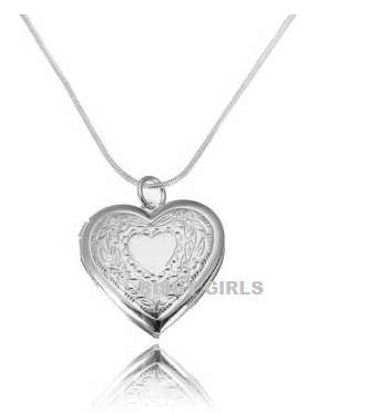 Eye Catching 925 Sterling Silver Locket with Matching 925 Sterling Silver Neck Chain Imported Fil