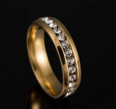 Stylish 18ct Rolled Gold 316L Stainless Steel Unisex Ring Imported Jewelry