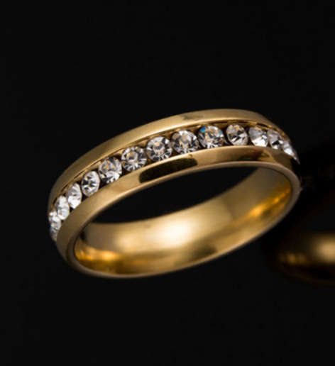 Stylish 18ct Rolled Gold 316L Stainless Steel Unisex Ring Imported Jewelry