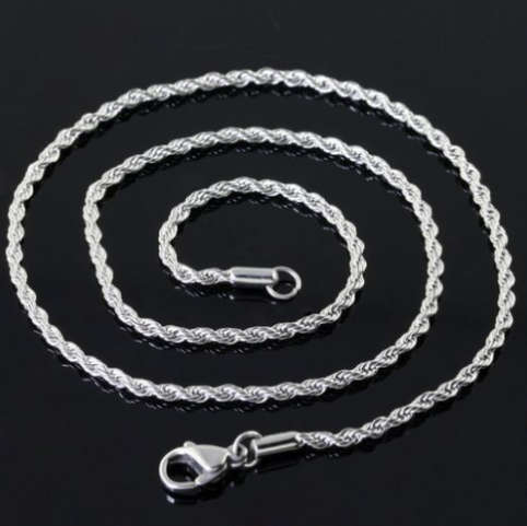 4mm 925 Sterling Silver(with 925 Marking) Imported Filled Singapore Rope Chain