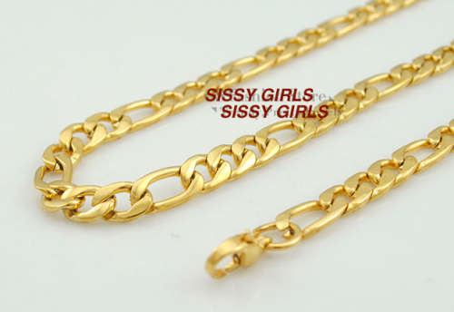 Quality 18ct Yellow Gold Filled Imported Figaro Unisex Neck Chain