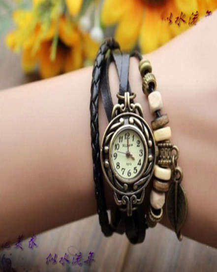 Vintage Wrap Quartz Leather Wrist Watches