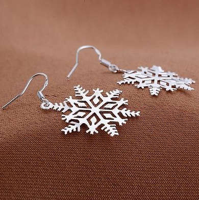 Fashion Women 925 Silver Flower Stud HooK Dangle Earring Charm