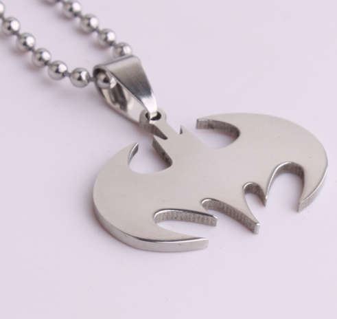 Batman Superhero Pendant Necklace Steel Chain Fashion Stainless Imported