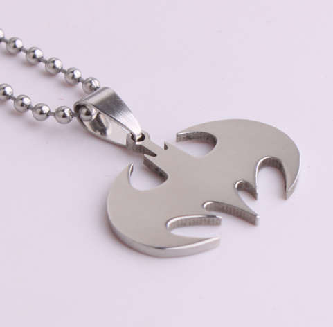 Batman Superhero Pendant Necklace Steel Chain Fashion Stainless Imported
