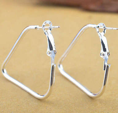 Impressive 925 Sterling Silver Earrings Imported Filled Jewelry