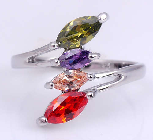 Eye Catching Cr. Topaz Set in 925 Sterling Silver Imported Filled Ring