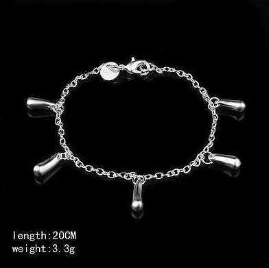 Petite Yet Sexy Tear Drop 925 Sterling Silver Imported Filled Bracelet