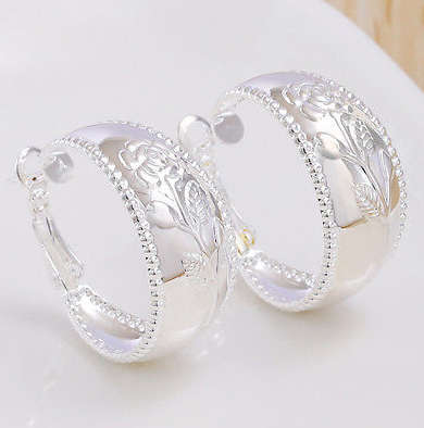 Impressive 925 Sterling Silver Earrings Imported Filled Jewelry