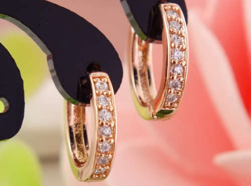 Trendy Yet Sexy Diamante Set in Rose Gold Imported Filled Jewelry