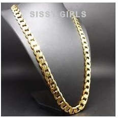 Quality Unisex 8mm 18ct Yellow Gold Filled Imported Neck Chain
