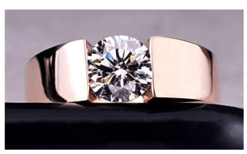 Fabulous 18ct Rose Gold Wedding/Engagement Ring Imported Filled Jewelry