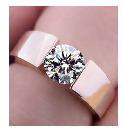 Fabulous 18ct Rose Gold Wedding/Engagement Ring Imported Filled Jewelry