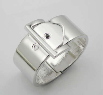 Glamorous  30mm  925 Silver Imported Filled Buckle Bangle/Bracelet