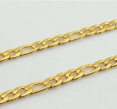 Quality 18ct Yellow Gold Filled Imported Figaro Unisex Neck Chain
