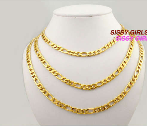 Quality 18ct Yellow Gold Filled Imported Figaro Unisex Neck Chain