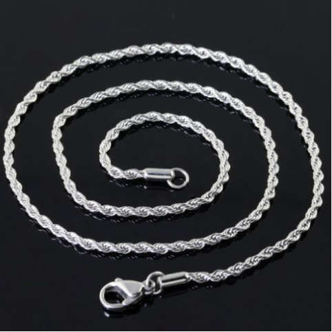 4mm 925 Sterling Silver(with 925 Marking) Imported Filled Rope Chain