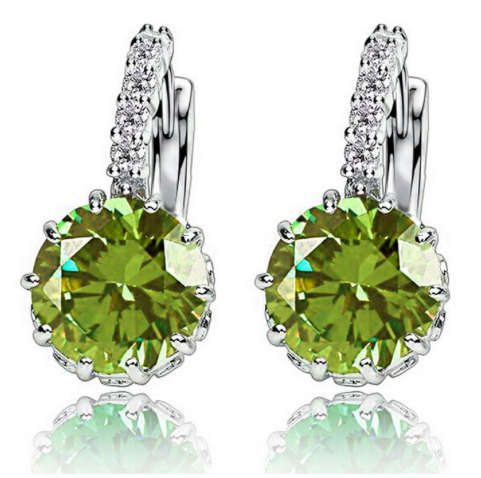 Awesome Sim Emeralds  Set in 18ct Platinum Gold Imported Filled Earrings