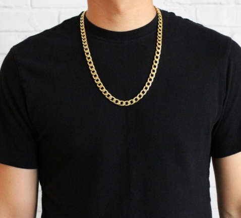 Quality Unisex 8mm 18ct Yellow Gold Filled Imported Neck Chain