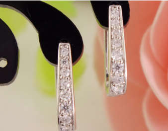 Petite Yet Sexy Diamante Set in 925 Silver Imported Filled Earrings