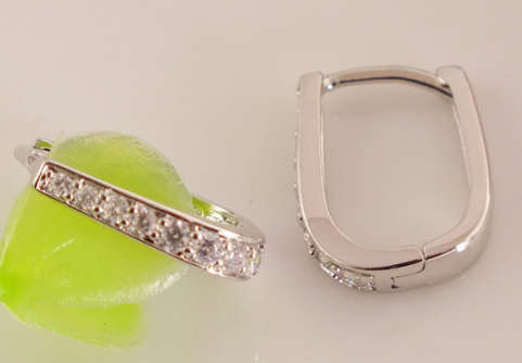 Petite Yet Sexy Diamante Set in 925 Silver Imported Filled Earrings