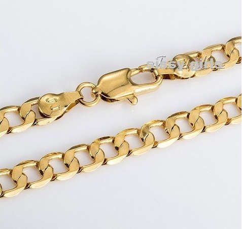 Quality Unisex 8mm 18ct Yellow Gold Filled Imported Neck Chain