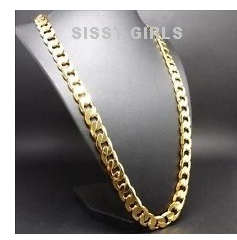 Quality Unisex 8mm 18ct Yellow Gold Filled Imported Neck Chain