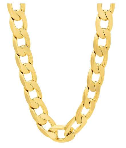 Quality Unisex 8mm 18ct Yellow Gold Filled Imported Neck Chain