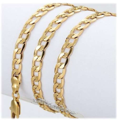 Quality Unisex 8mm 18ct Yellow Gold Filled Imported Neck Chain