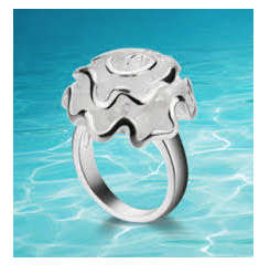 Eye Catching 925 Sterling Silver Rose Ring Imported Filled