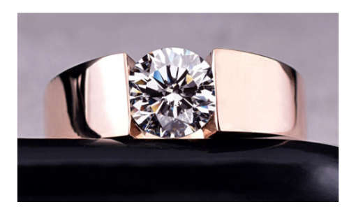 Fabulous 18ct Rose Gold Wedding/Engagement Ring Imported Filled Jewelry