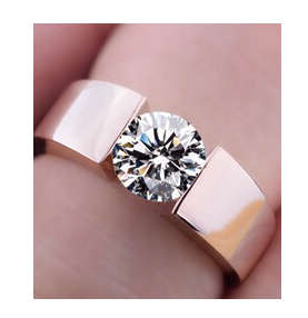 Fabulous 18ct Rose Gold Wedding/Engagement Ring Imported Filled Jewelry