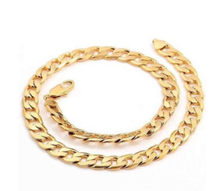 Quality Unisex 8mm 18ct Yellow Gold Filled Imported Neck Chain