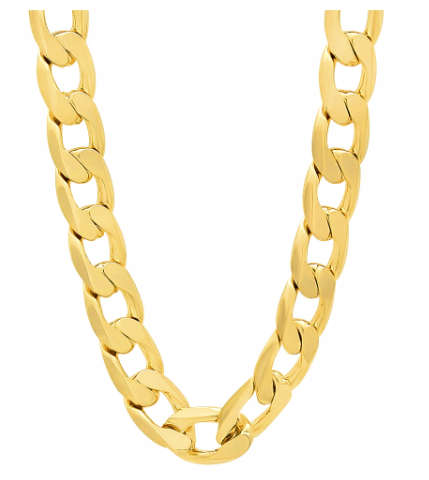 Quality Unisex 8mm 18ct Yellow Gold Filled Imported Neck Chain