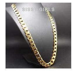 Quality Unisex 8mm 18ct Yellow Gold Filled Imported Neck Chain
