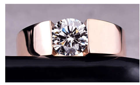 Fabulous 18ct Rose Gold Wedding/Engagement Ring Imported Filled Jewelry