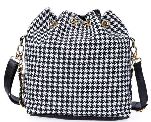 Bohemian Black  Bucket Drawstring Shoulder Cross-Body Bag